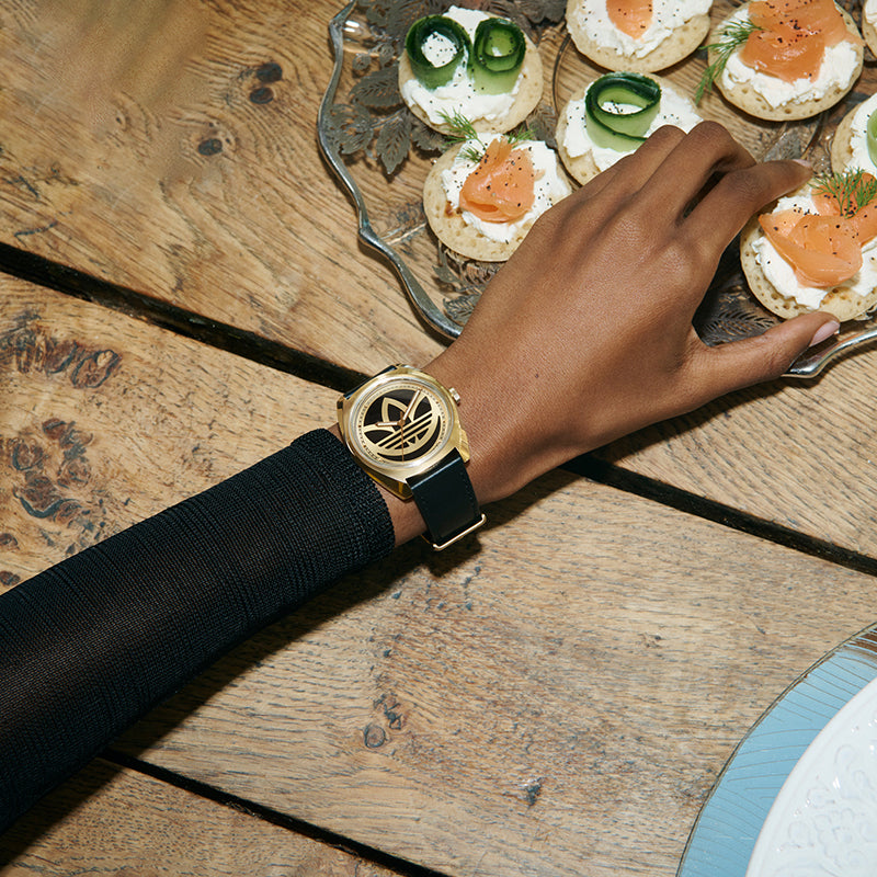 adidas Originals Unisex Fashion Edition Analogue Watch 'Black Gold' AOFH225122I