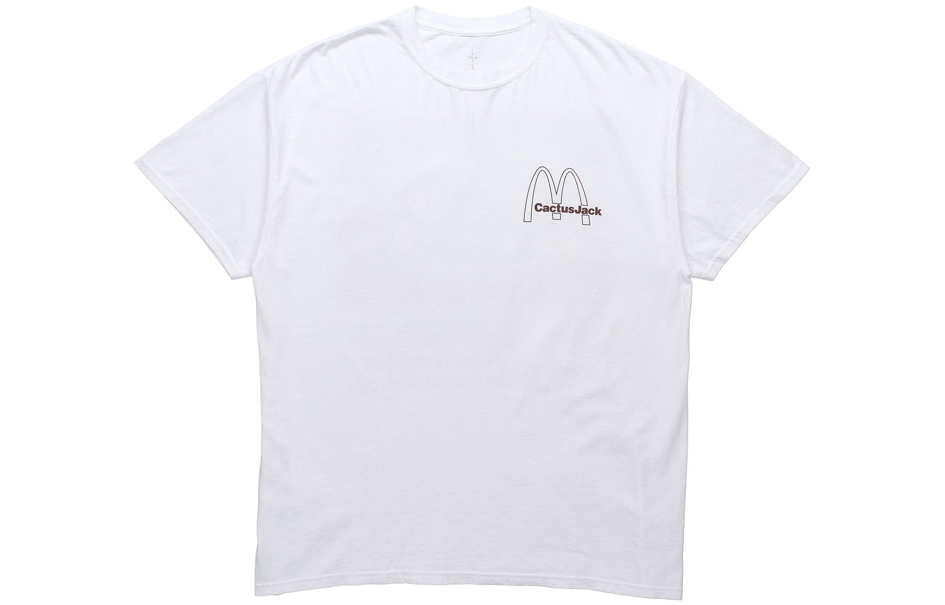 Travis Scott Cactus Jack x Mcdonald Unisex Vintage Action Round-neck Printing White CJMDSS37