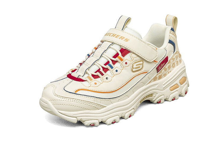 (GS) Skechers D'Lites Low Running Shoes White/Red 302520L-WMLT