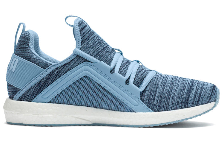 (WMNS) PUMA Mega Energy Heather Knit Low-top Running Shoes Blue/White 191096-01