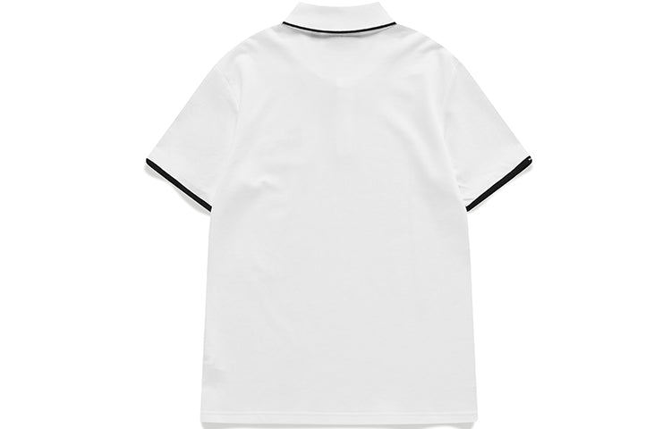 Men's FILA FUSION Logo Printing Embroidered Alphabet Short Sleeve Polo Shirt White T11M131109F-WT