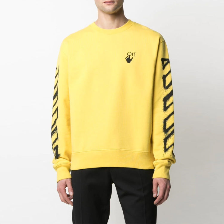 Off-White Men's SS21 Sports Sweatshirt Yellow OMBA025S21FLE0041910