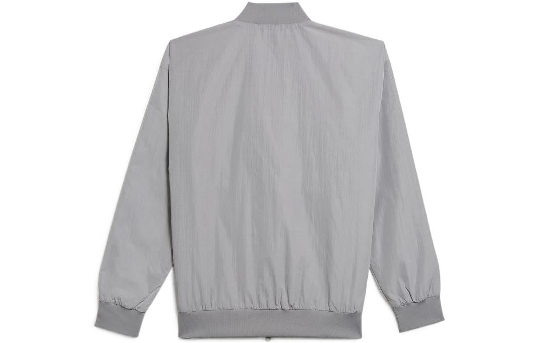 Men's adidas originals x Spezial Crossover Logo Zipper Solid Color Pocket Jacket Gray HC0405