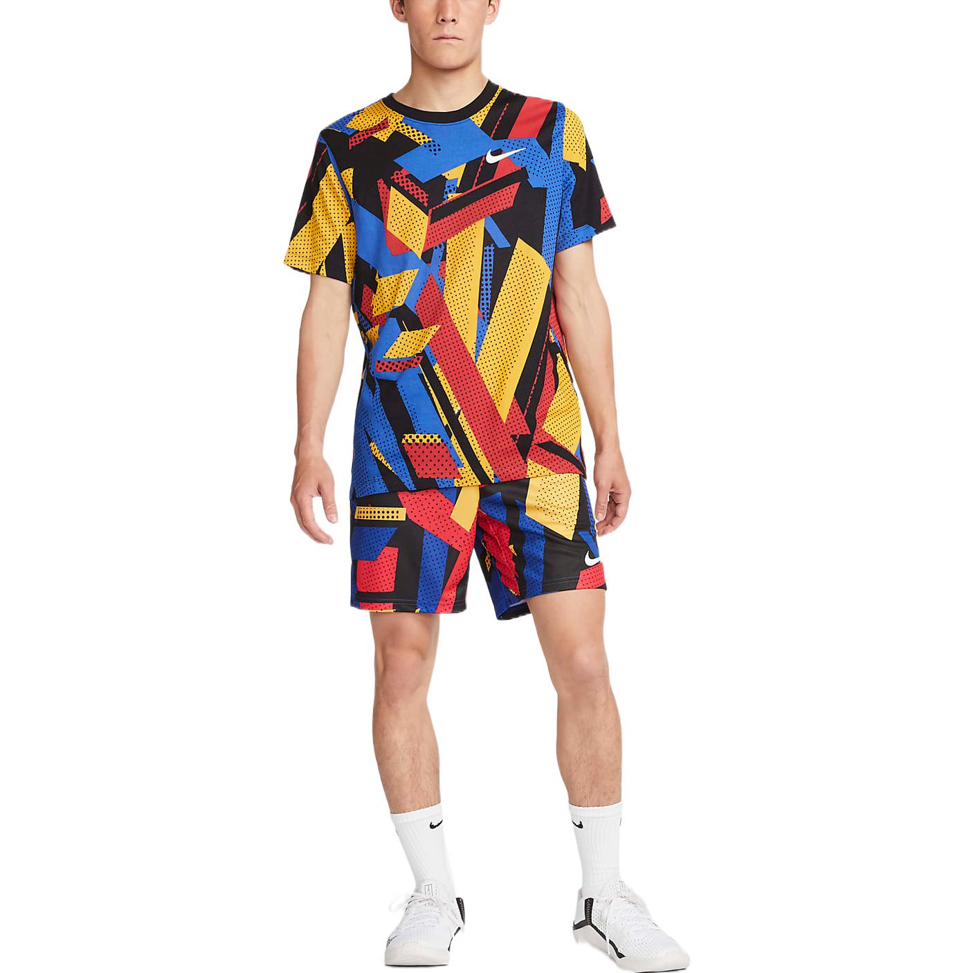 Men's Nike Knit Printing Training Red Shorts DM6677-405