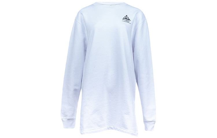 (WMNS) Off-White Arrow Round Neck White Hoodie OWDB098R190030430110