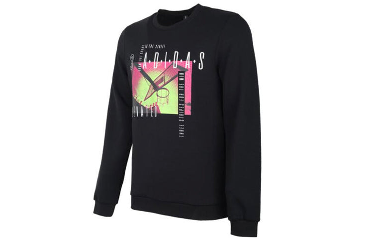 adidas neo M CS Sweatshirt Athleisure Casual Sports Round Neck Pullover Black DZ8718