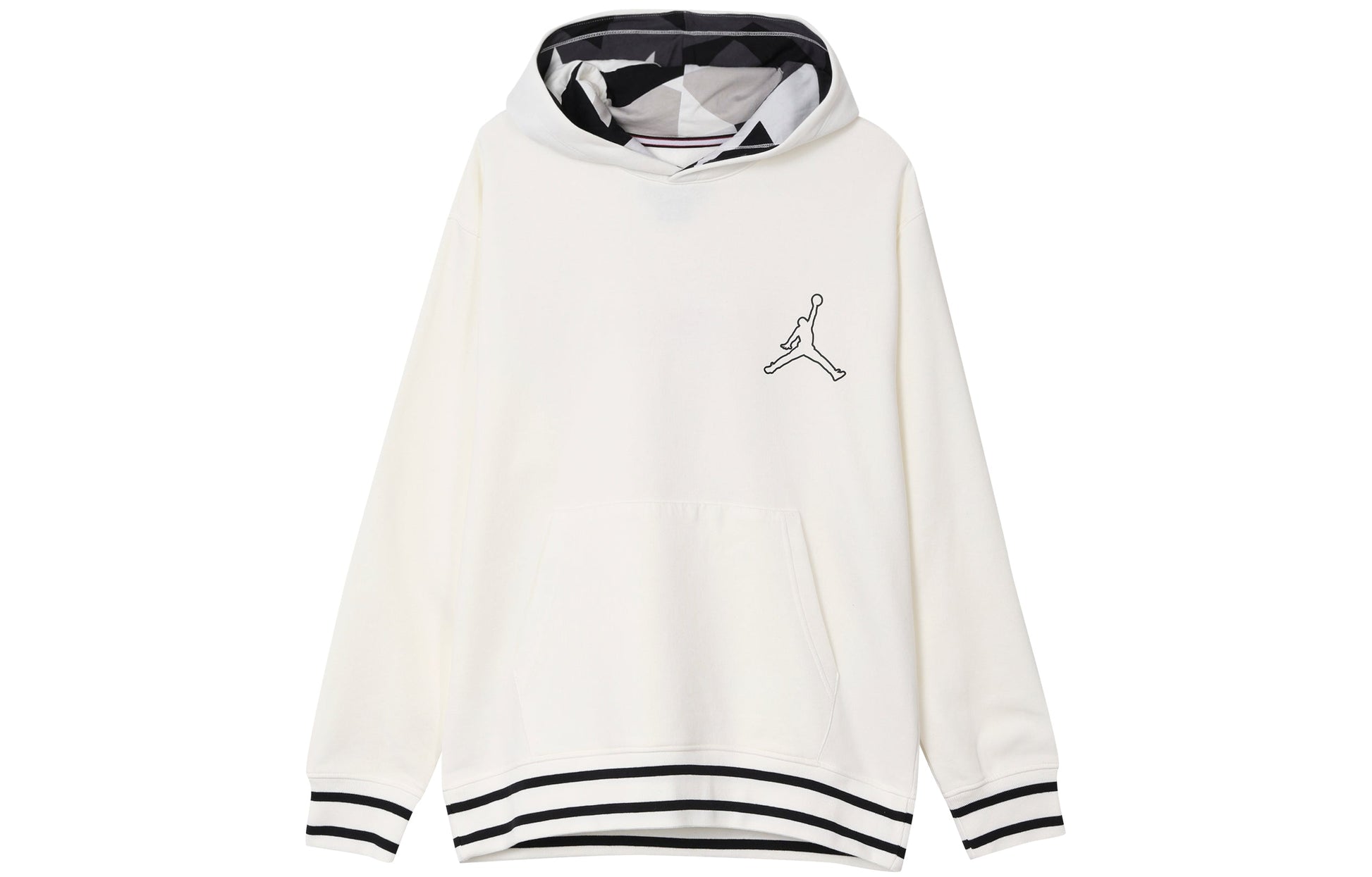 Air Jordan Jumpman Fleece Hoodie 'White Black' FD7403-133