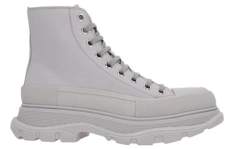 (WMNS) Alexander McQueen Tread Slick Boots 'Grey' 702041WHZ621626