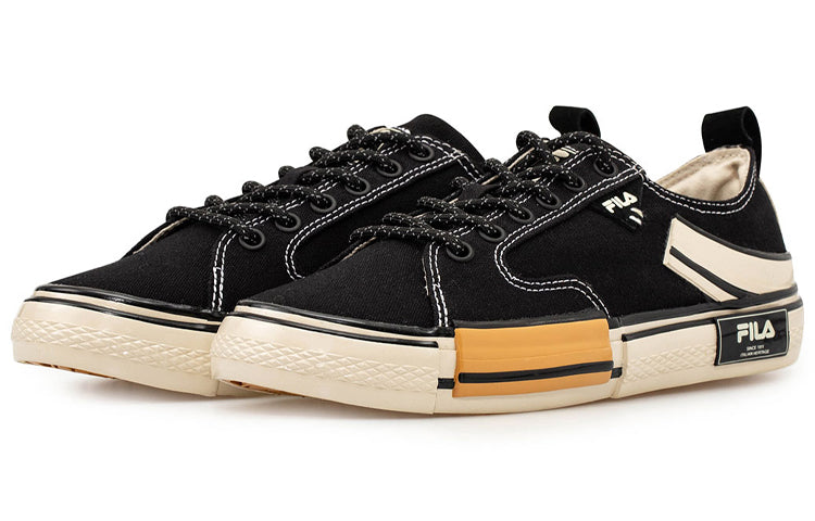 Fila Block Reform Canvas Shoes Black/White/Yellow T12M034401FBK