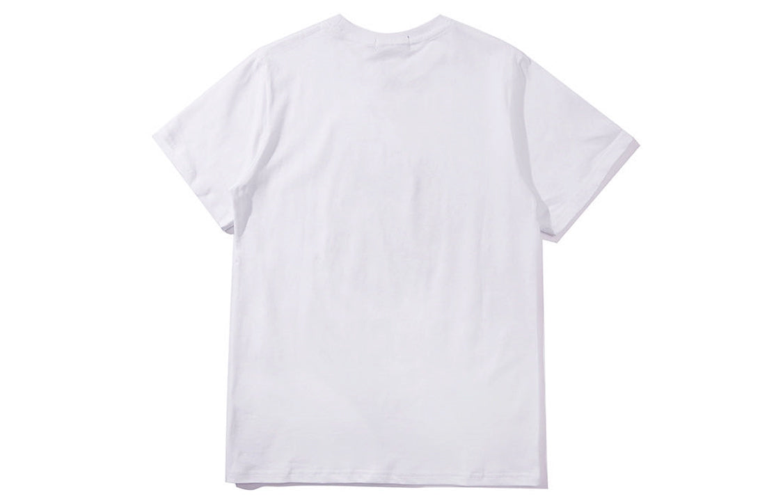 Men's BAPE Camouflage Alphabet Printing Short Sleeve White 0ZXTEM110105C