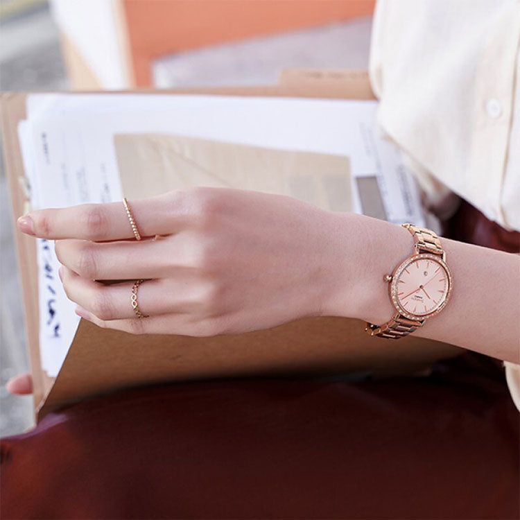 CASIO Waterproof SHEEN Quartz Sapphire Crystal Rose Gold Analog SHE-4535PG-7AU