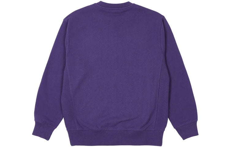 PALACE Unisex Healthily Crew Logo Round-neck Sweatshirt Purple P20CS151