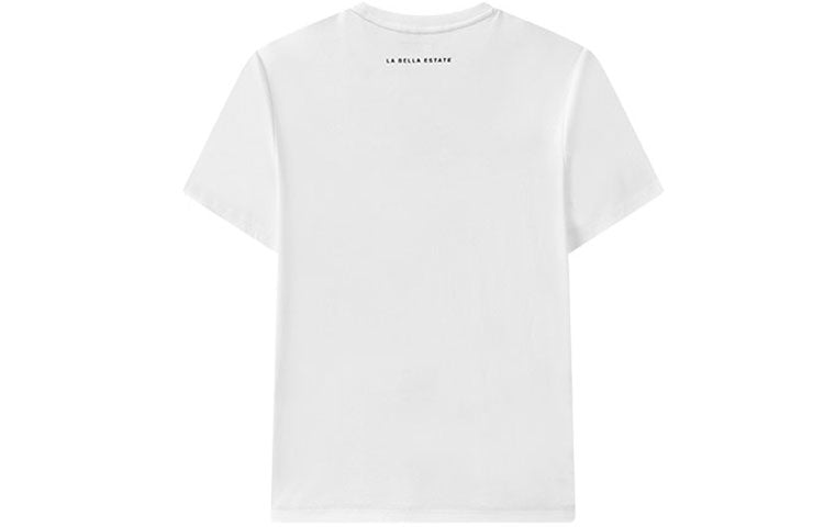 FILA Full Print Contrasting Colors Athleisure Casual Sports Short Sleeve White F11M128110F-WT