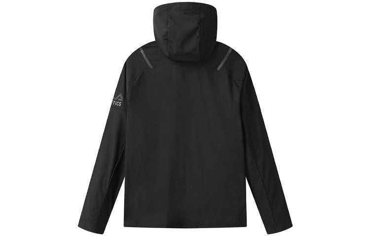 FILA Logo Printing Woven Sports Hooded Jacket Black A11M121503F-BK
