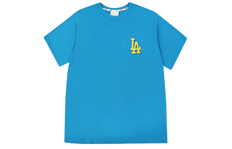 MLB Graffiti Printing Round Neck Short Sleeve Unisex Blue 31TS06031-07U