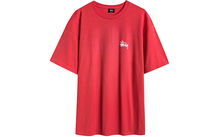 Stussy Classic Back Printing Short Sleeve Unisex Red 45356235