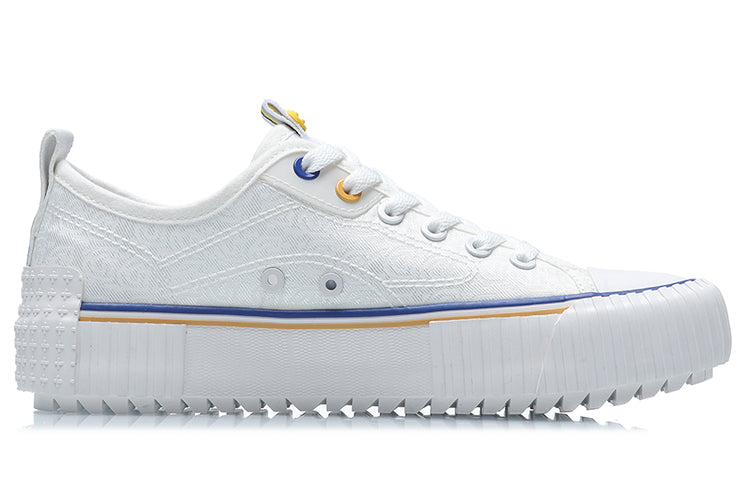 (WMNS) Li-Ning x Disney Skate Shoes 'White Yellow' AGCR178-2