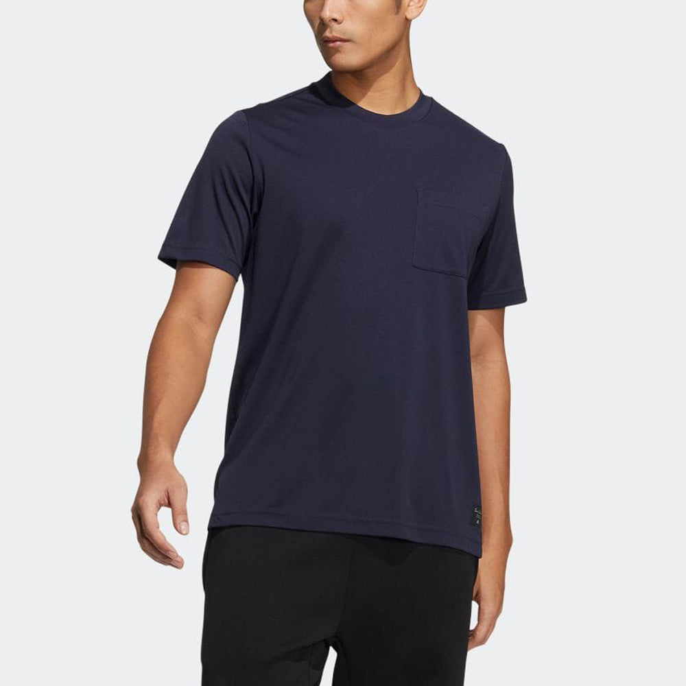 adidas Id2 Function Chest Solid Color Round Neck Short Sleeve Japanese version Navy Blue HD0013
