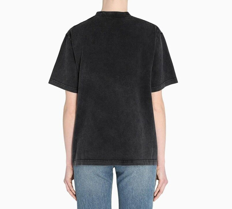 Balenciaga Alphabet Logo Printing Short Sleeve Unisex Gray 594599THV851140