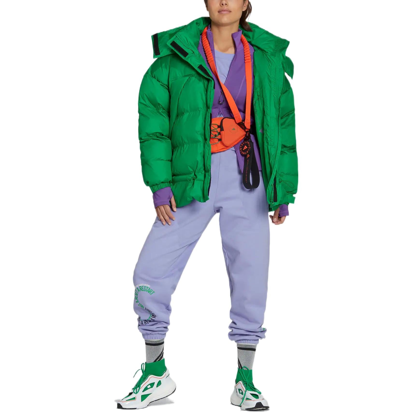 (WMNS) adidas by stella Mccartney Mid-Length Padded Winter Jacket Asia Sizing 'Green' HG6897