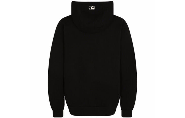 MLB NY hooded Long Sleeves Loose Small Label Athleisure Casual Sports Unisex Black 31HD02941-50L