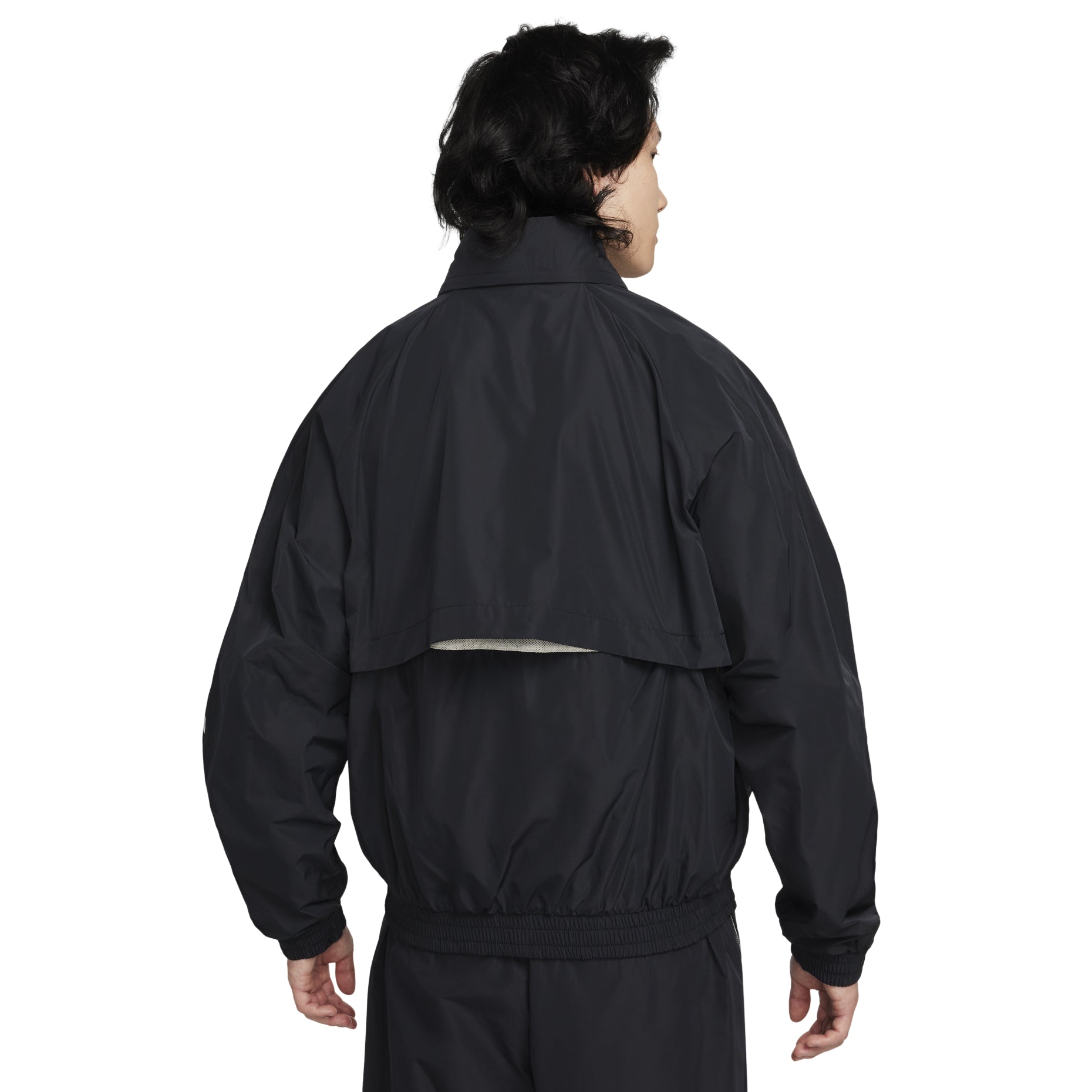 Nike Swoosh Woven Jacket Asia Sizing 'Black White' FB7878-010