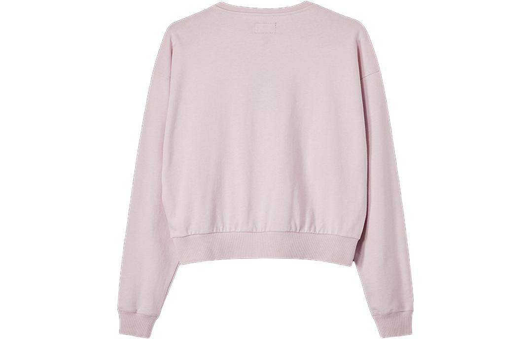 (WMNS) Converse Chuck Taylor Patch CrewNeck Sweatshirt Asia Sizing 'Pink' 10023715-A01