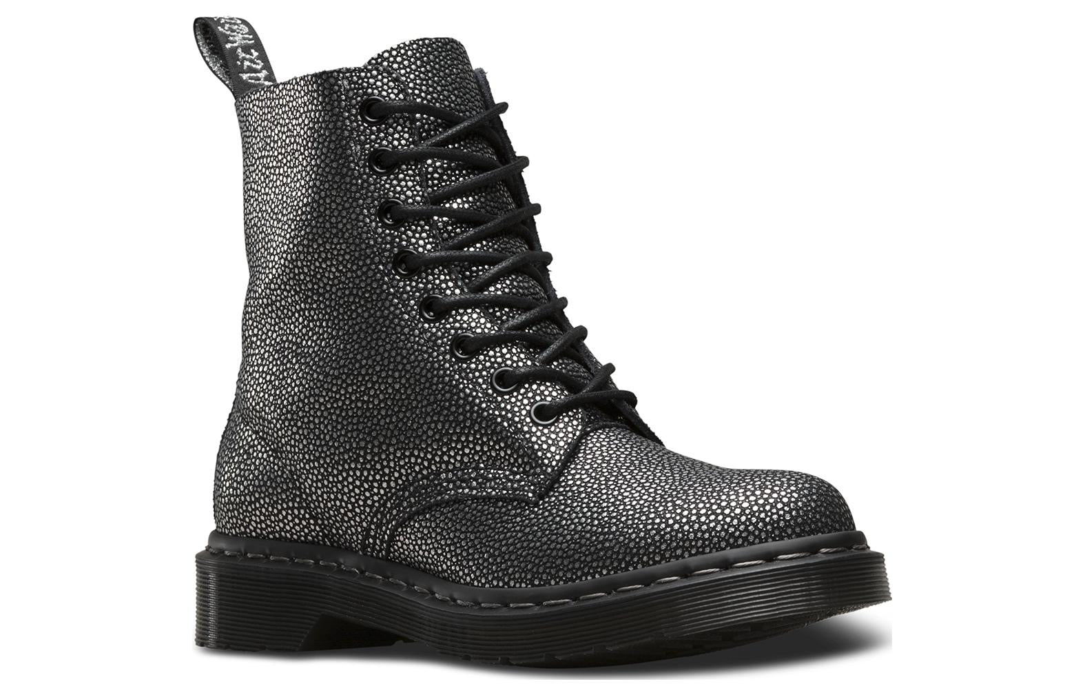 (WMNS) Dr.Martens 1460 Metallic Pebble Pascal 'Black Silver' 23139012