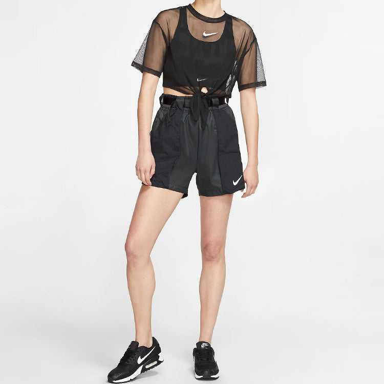 (WMNS) Nike Sportswear Sports Round Neck Short Sleeve Black CJ2702-010
