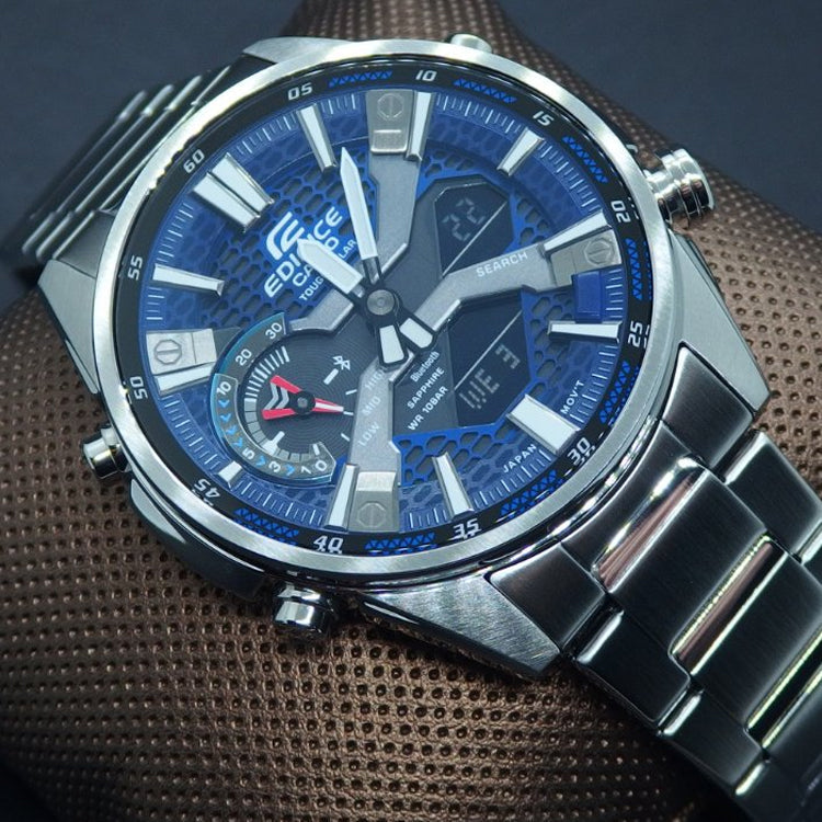 Casio Edifice Analog Watch 'Silver Blue' ECB-S100YD-2APR-PERSON