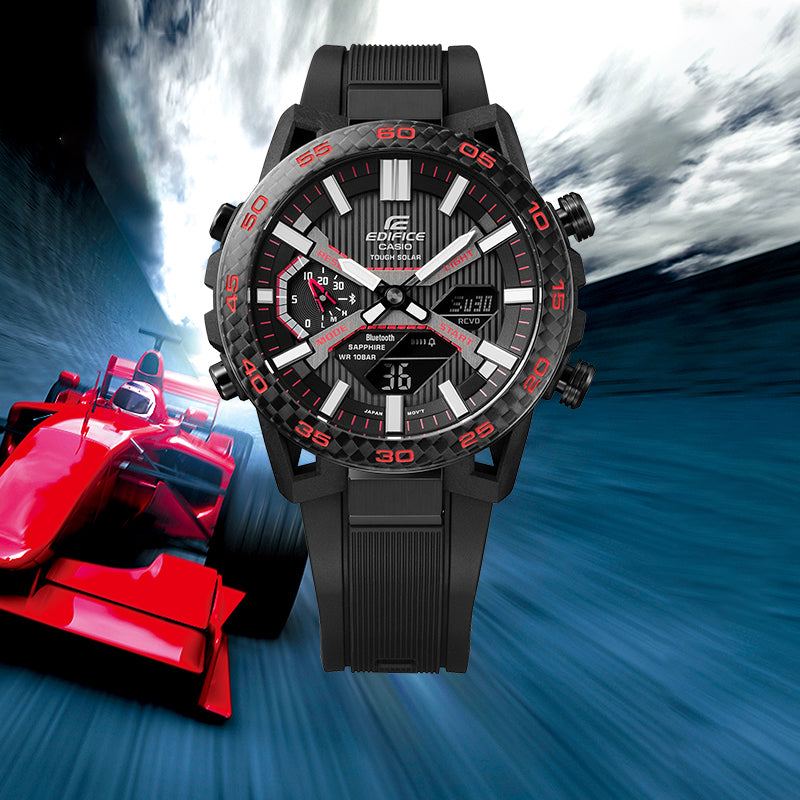 CASIO ECB-2000YPB-1APR Waterproof EDIFICE Solar Powered Stainless Steel Strap Mens ECB-2000YPB-1APR