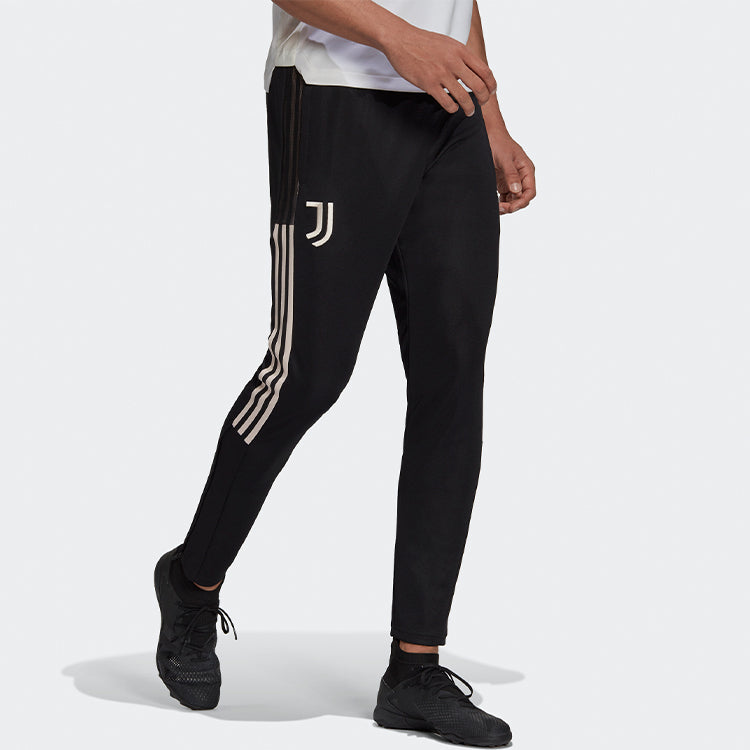 adidas Juventus Logo Zipper Cone Sports Pants Black GK8607