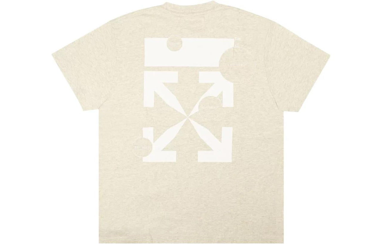 Off-White Logo Print Tee In Melanage 'Grey' OMAA038F20FAB0080801