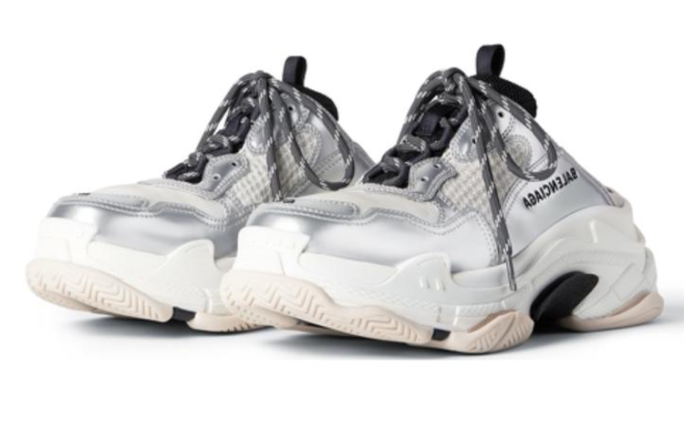 (WMNS) Balenciaga Triple S Mules 'Silver' 755686W2FWM8191