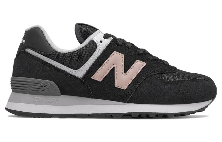 (WMNS) New Balance 574 Series Low Tops Retro Black Pink WL574OI2