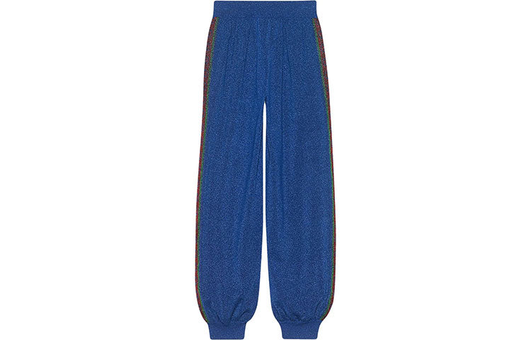 (WMNS) Gucci Wool Lam Track Bottoms 'Blue Red Multicolor' 579764-XKAQ9-4034