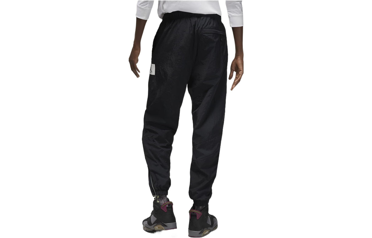 Air Jordan Solid Color Label Elastic Waistband Joggers Men's Black DQ7474-010