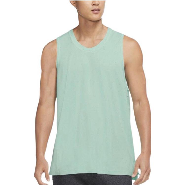 Nike Solid Color Round Neck Pullover Sleeveless Vest Men's Green DN1523-379