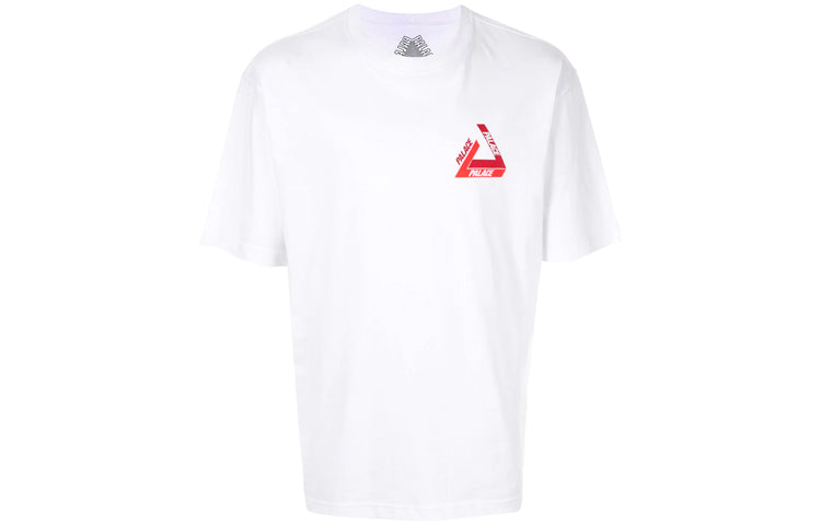 PALACE Tri-Shadow Christmas Limited Orange Red Triangle Logo Round Neck Short Sleeve White T-Shirt P15TS241