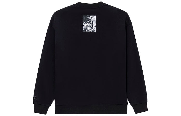 Li-Ning x Star War Crossover Sports Fashion Series Subject Printing Loose Round Neck Pullover Couple Style Black AWDS539-1