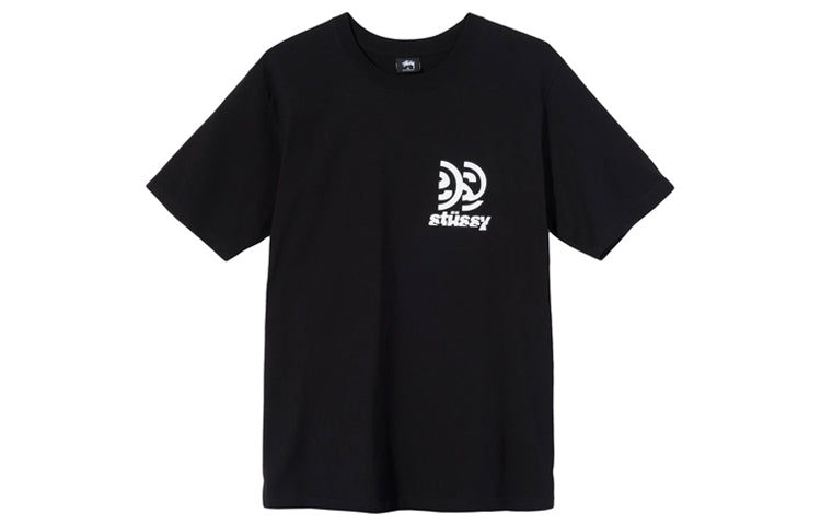 Stussy Alphabet Earth Pattern Short Sleeve Unisex Black 1904682
