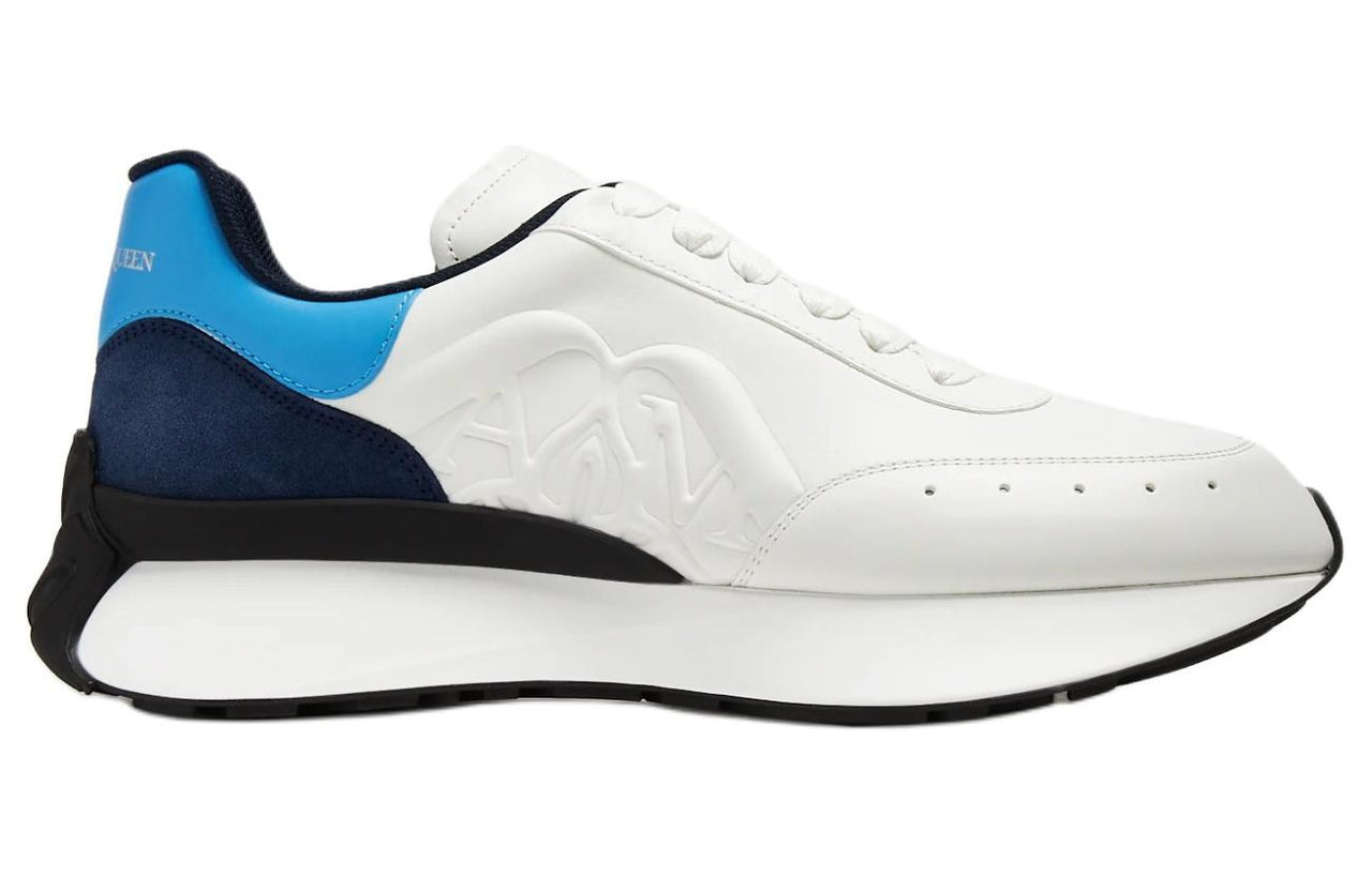 Alexander McQueen Sprint Runner Sneakers 'White Black Blue' 777417WIDNK8758