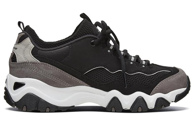 (WMNS) Skechers D'Lites 2.0 Low-Top Running Shoes Black/Grey 88888375-BKGY