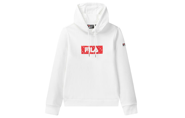 (WMNS) FILA Casual Hoodie White F51W048201F-WT