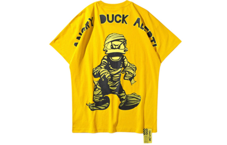 Li-Ning x Disney Crossover Zombie Donald Duck Printing Short Sleeve Couple Style Yellow AHSP067-3