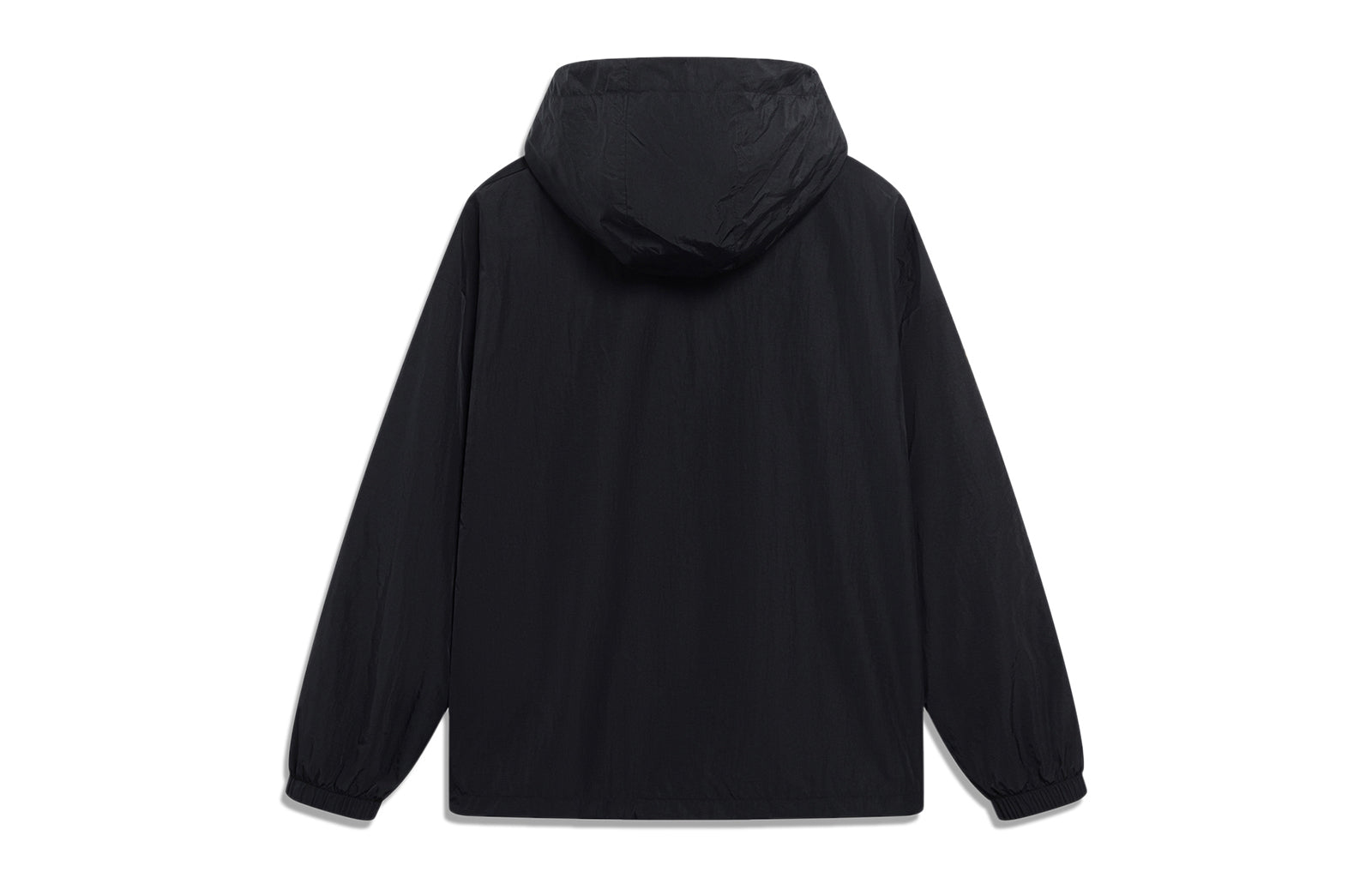Li-Ning Logo Half Zip Hooded Windbreaker 'Black White' AFDT525-1