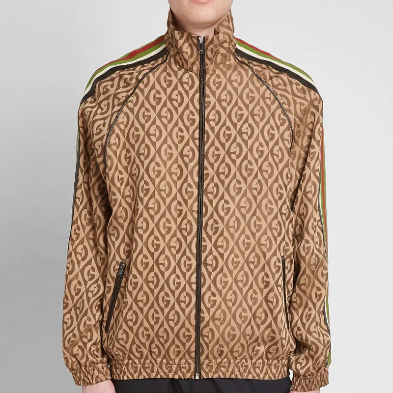 Gucci Diamond Jacquard Sports Jacket For Men Brown 587358-XJBOV-2100