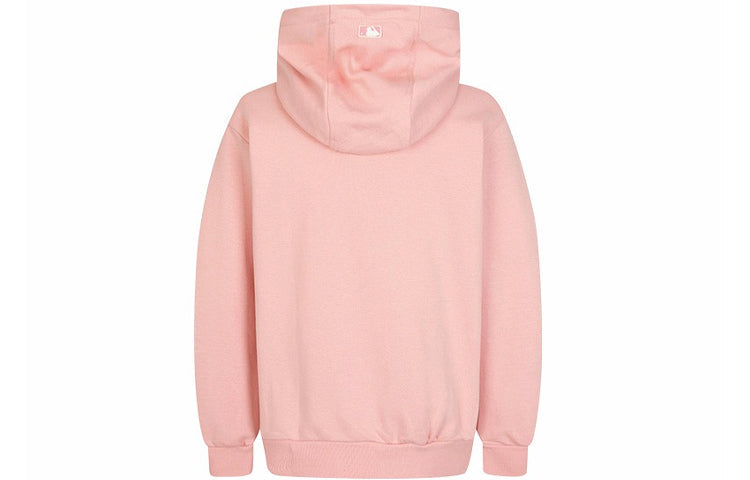 MLB NY hooded Long Sleeves Loose Small Label Athleisure Casual Sports Unisex Pink Red 31HD02941-50P