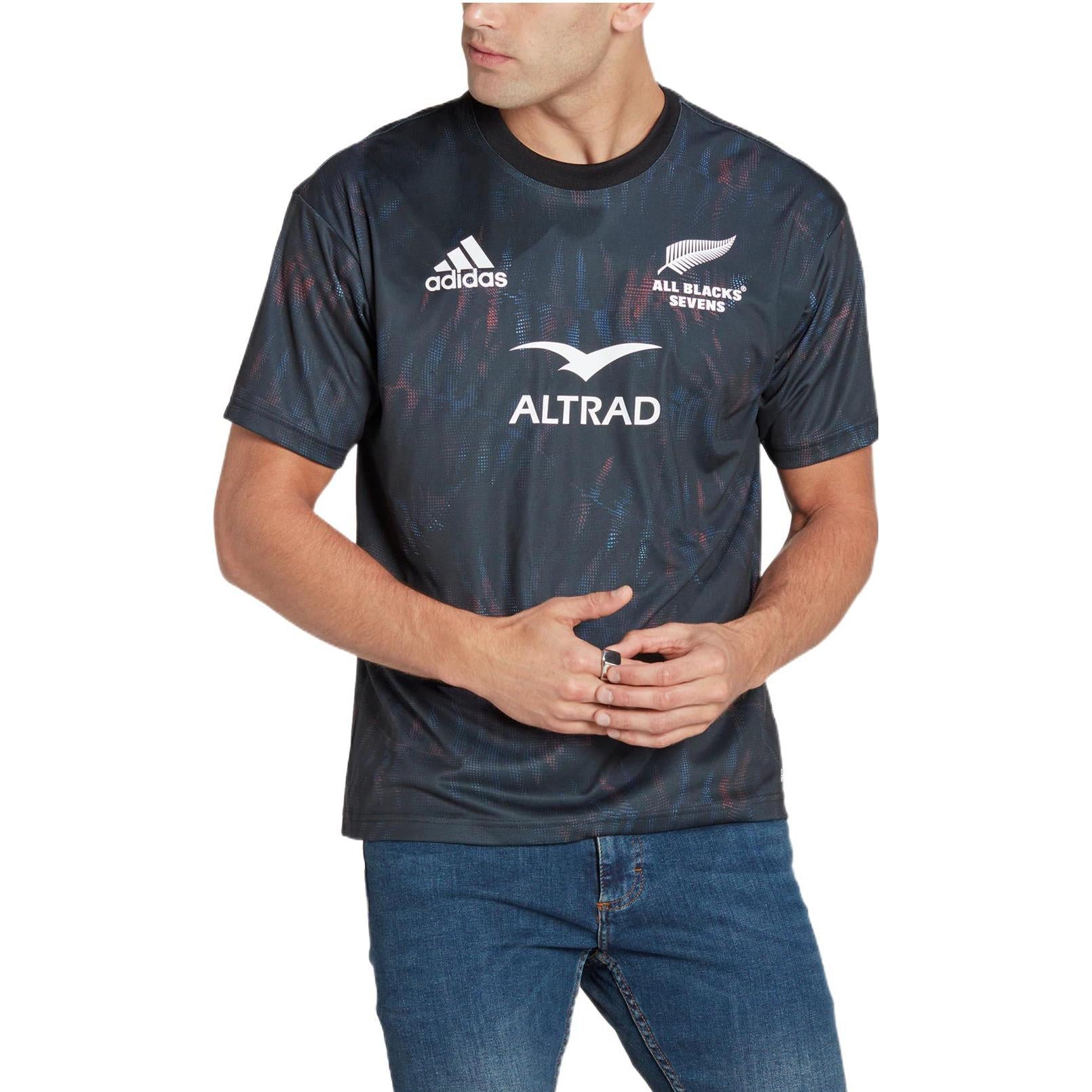 adidas Logo Printing Round Neck Short Sleeve Black T-Shirt HG7265