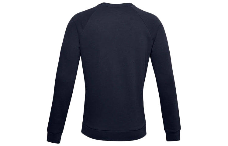 Men's Under Armour Rival Cotton Training Sports Round Neck Navy Blue 1357104-410